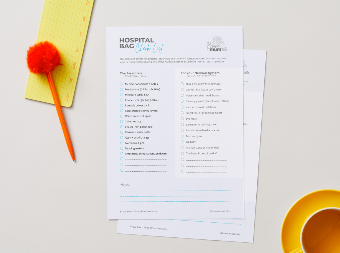 Hospital Bag Checklist: Nervous System Edition